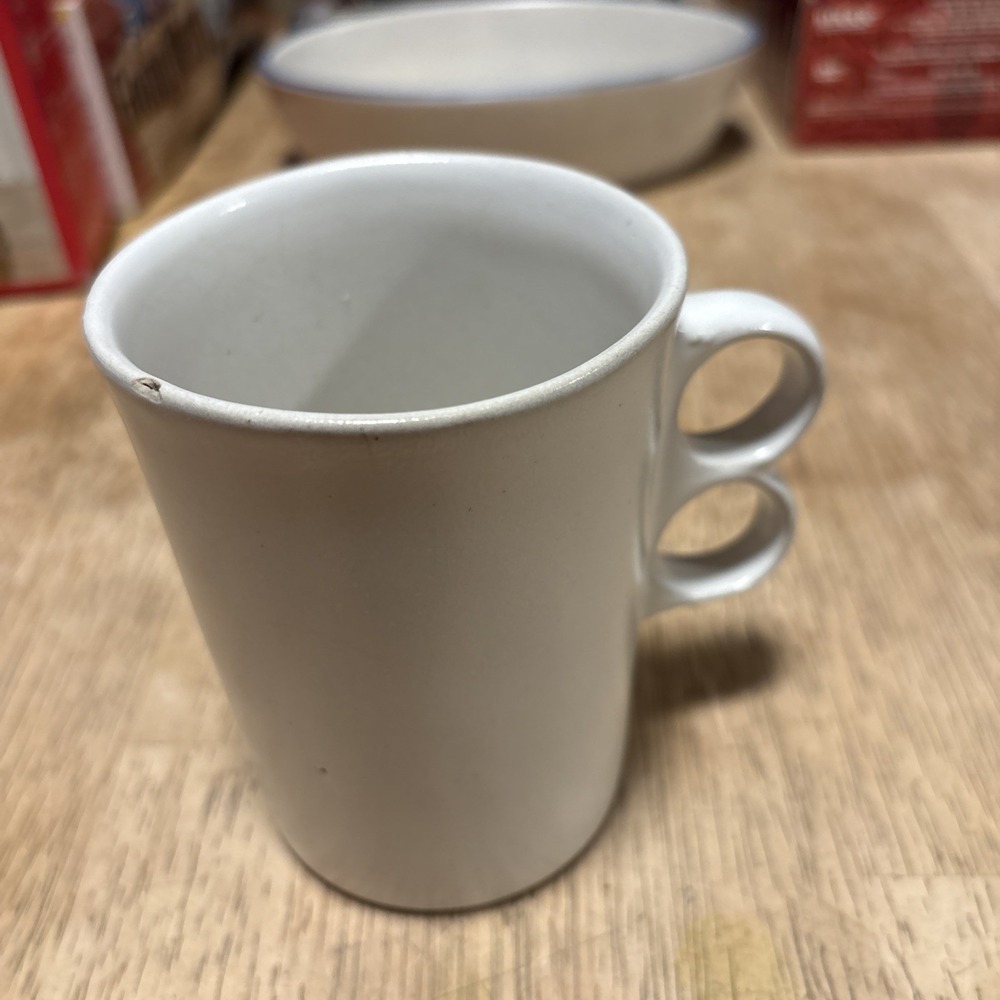 Bennington Potters Trigger Mug David Gil White Stoneware MCM Pottery 1340 Mug